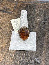 Barse Garden Gate Oval Ring- Amber - Copper &...