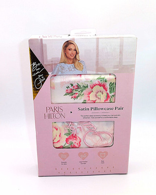 Paris Hilton Pillowcase Pair Rosy Coquette Standard Size Bedding Set