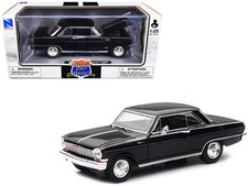 1964 Chevrolet Nova SS Black "Muscle Car Collection" 1/25 Diecast Model Car by N