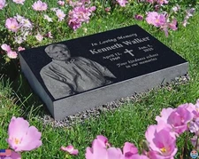 Weatherproof Memorial Headstone | Elegant Tombstone | Durable Grave Marker Cross