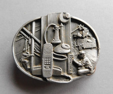 Siskiyou Pewter Belt Buckle - US Telephone Lineman - phone 1988 Z-50