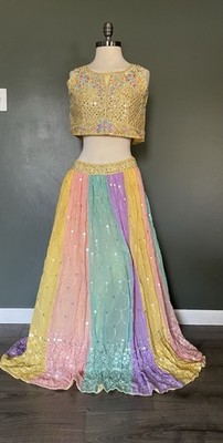 Shivali Iconic Trend Women's Beaded Lehenga Two Piece Set Size Large