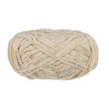 1 Skein Velvet Yarn Chenille Yarn 100g/3.5oz 87 Yards Polyester Soft Beige