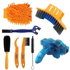 8 Pieces Precision Bicycle Cleaning Brush Tool Including Bike Chain Scrubber,...