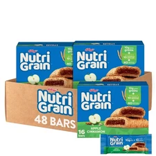 Nutri-Grain Breakfast Bars, Made with 10g Whole Grains, Snack Bars, Apple Cin...