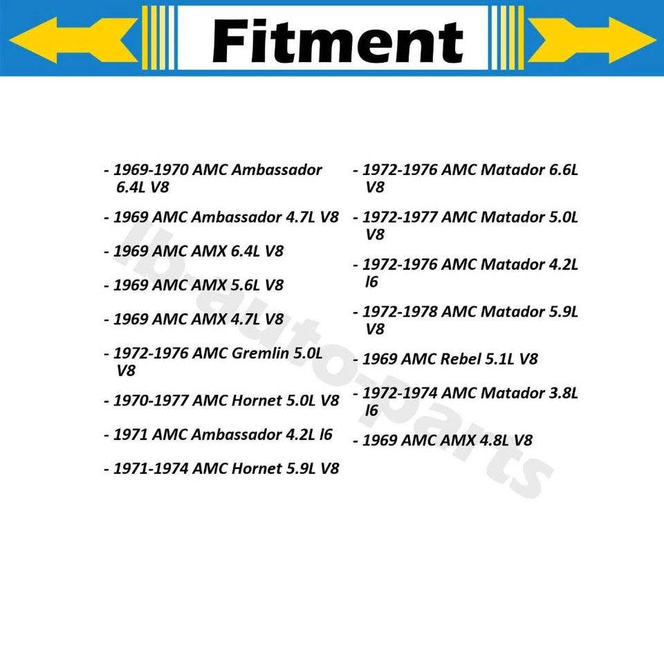 2X Manguera de refrigerante inferior superior para radiador Dayco para AMC Ambassador 1969-1974 Foto 3 de 4