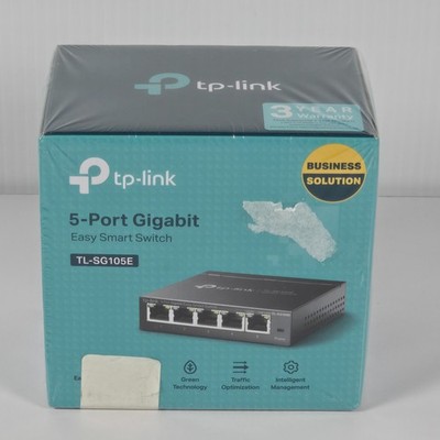 TP-Link TL-SG105E  5-Port Gigabit Desktop Switch New SEALED