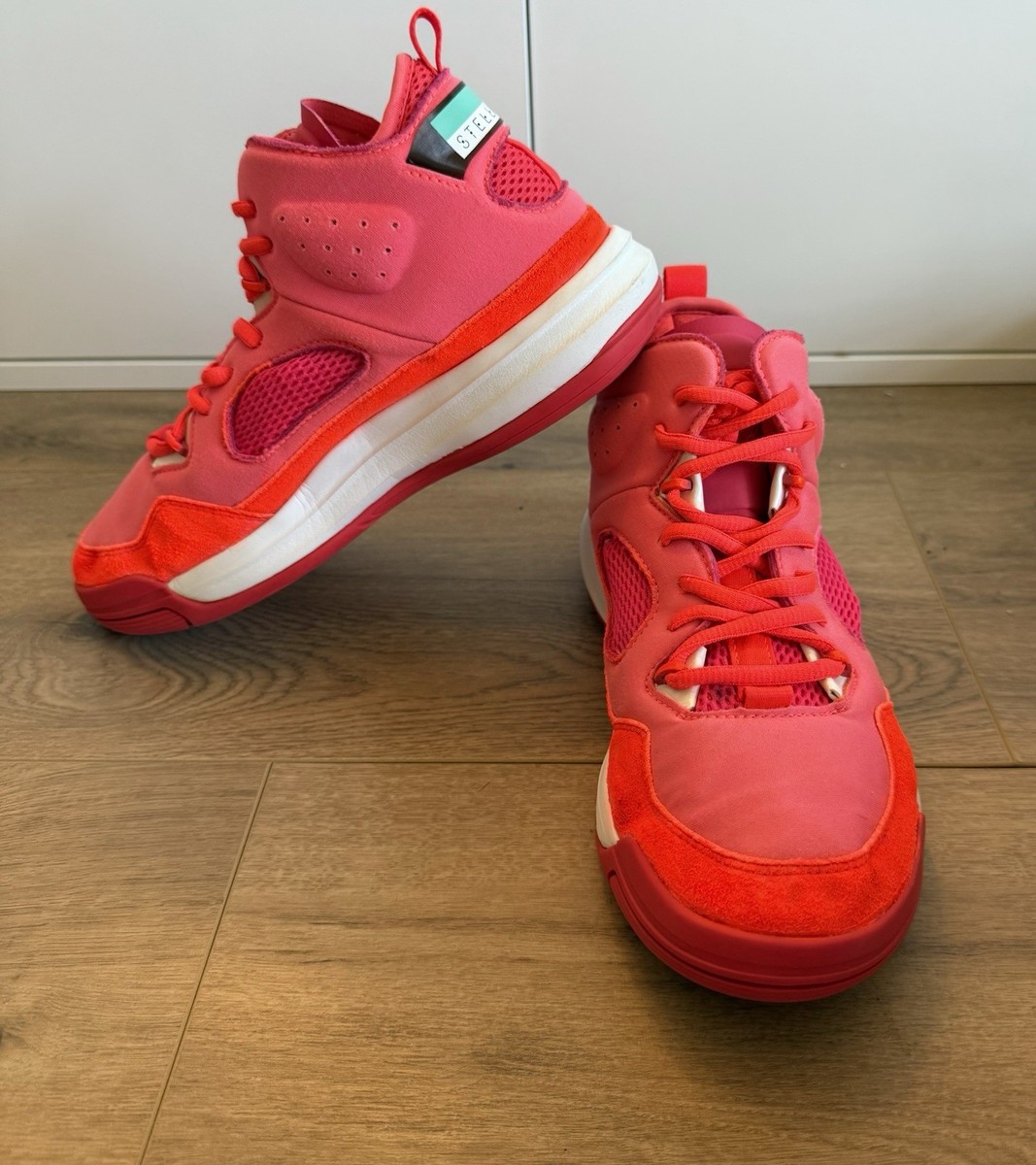 Adidas X Stella McCartney Women's Sneakers Size 7M Pink Neon