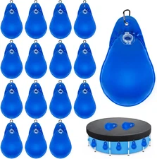 8 Pack Pool Cover Weights with Hooks, Thick PVC Pool Cover Water Bags, Antifreez