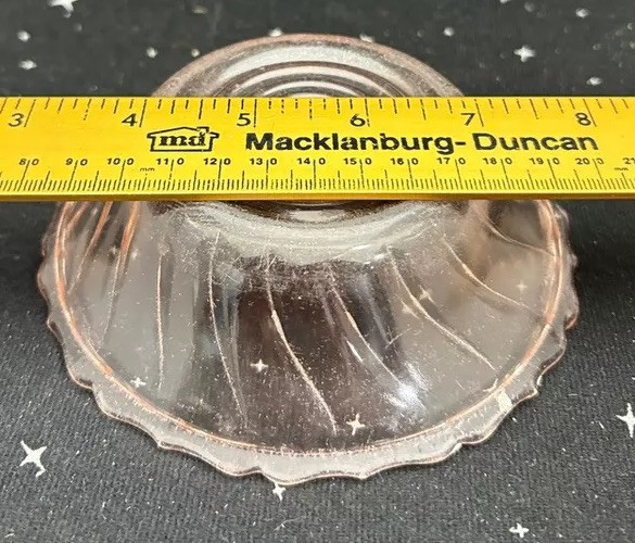 VTG Jeannette Glass Co. Petal Swirl Pink Cereal Bowl 5"Round