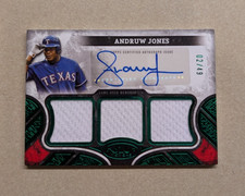 2025 Topps Tier One Andruw Jones Triple Patch Auto /49 Rangers #AT1R-AJ