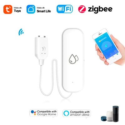 Tuya WiFi Water Leakage Sensor FloodWater Leakage Alarm Home Security Protection