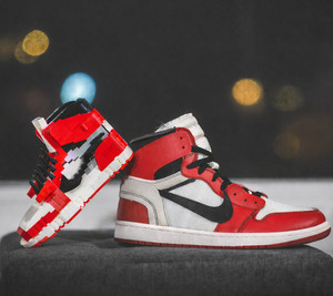 Iconic Sneaker Inspired Brick Building Set Shoe Display Model Sneakerhead Gift