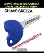 CHIAVE PIAGGIO VESPA GTS FLY CHIAVE GREZZA LOGO VESPA BLU 