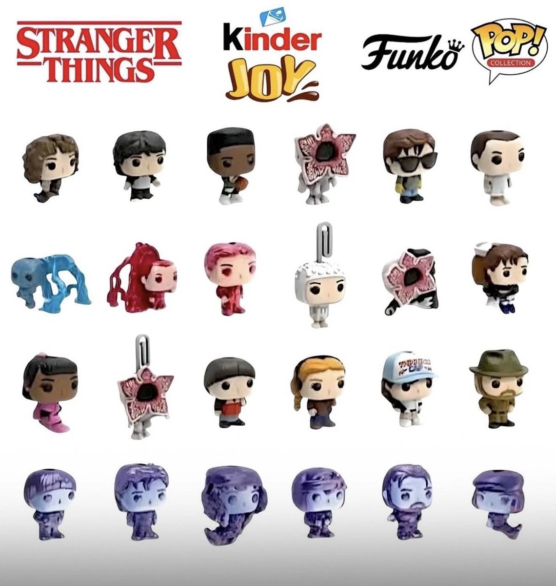 Kinder Joy Stranger Things Complete Set of 24 Figurines 1.3