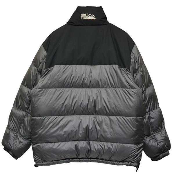 First Down Reversible Down Jacket Black Gray L Us… - image 4