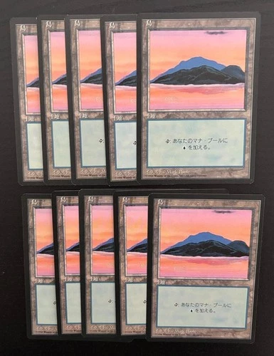 MTG 10X JAPANESE BLACK BORDERED ISLAND NM FBB MAGIC THE GATHERING BASIC LAND #B