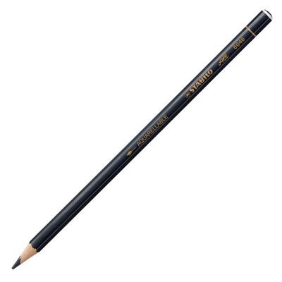 STABILO All Colored Pencil For Film & Glass, Black 1 Count (Pack of 1), 