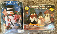 NOS Penguin and Snowman Craft Kits Sealed Packages Winter Crafts