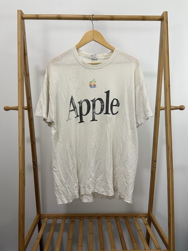 Mackintosh, VTG 90s Apple Mackintosh Thrashed Worn Threadbare Tech Silicon Valley T-Shirt XL