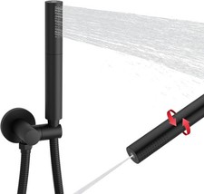 Matte Black Shower Wand 2 In 1 Fuction Hand Held Head High