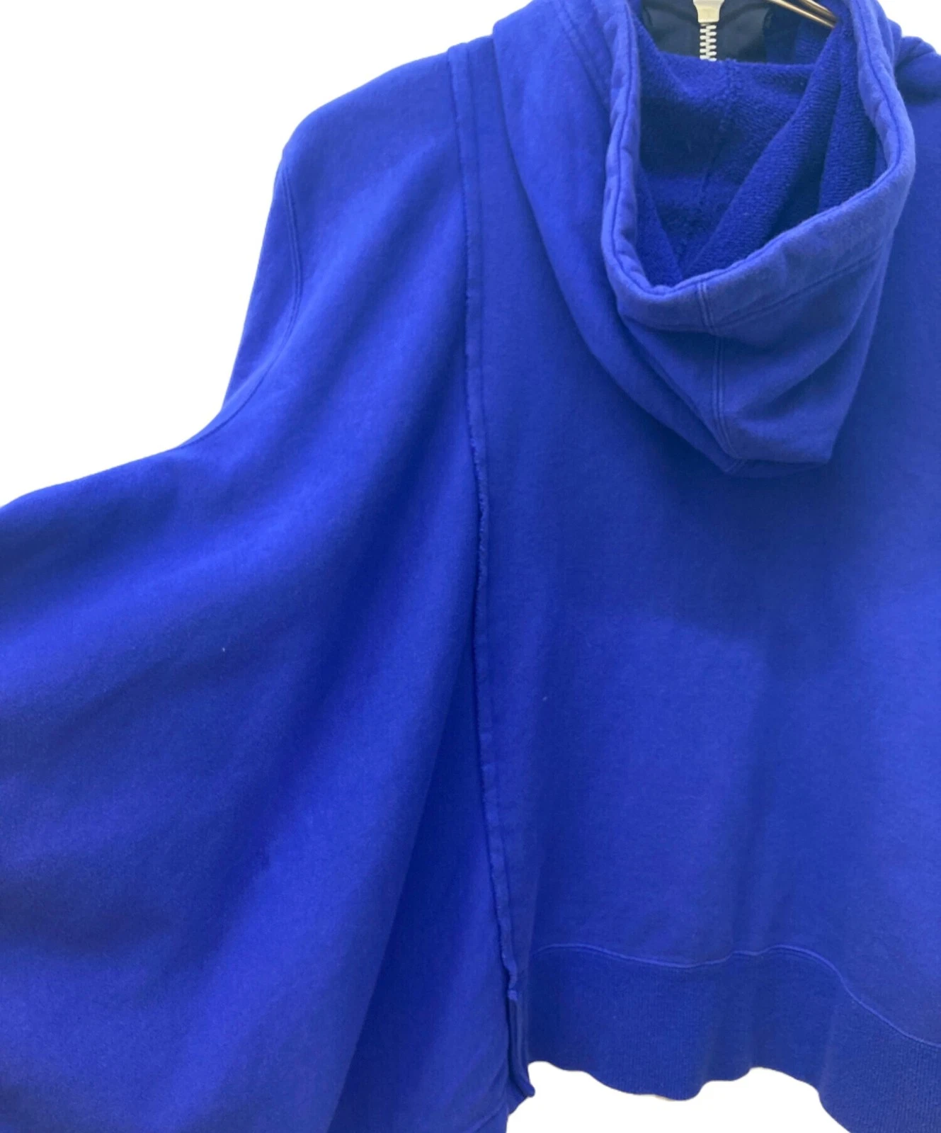sacai Felpa con cappuccio e zip asimmetrica blu taglia 2