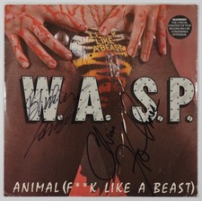 WASP Signed Autograph Album JSA Record Vinyl Blackie Lawless +