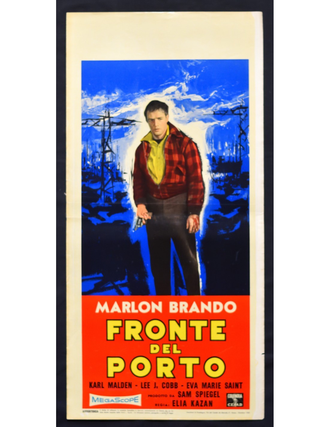 Locandina originale film Fronte del porto (1954) - Regia di Elia Kazan