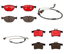 Brembo Front & Rear Ceramic Brake Pad Set with Sensors Kit for Jaguar XF XJR XFR