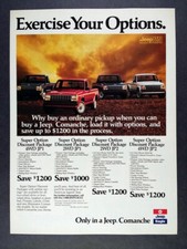 1988 Jeep Comanche Pickup Trucks 4 Option Packages vintage print Ad