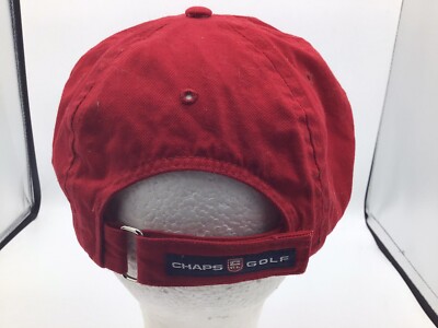 Chaps Ralph Lauren Vintage Red Golf 1990's USA Made Cap Hat One