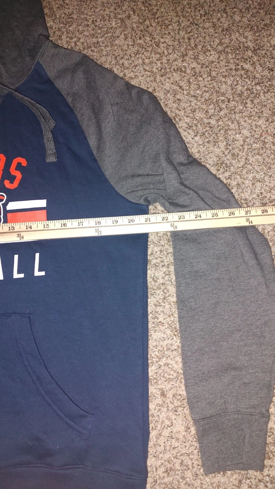 VETEMENTS Felpa con cappuccio NFL Team Apparel Chicago Bears blu grigia da uomo outdoor M