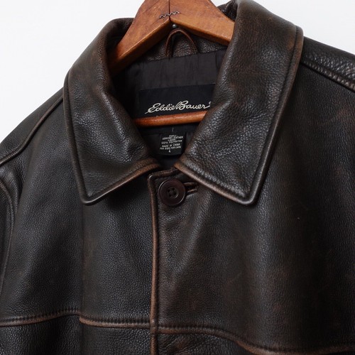 Vintage Eddie Bauer Mens 90s Leather 