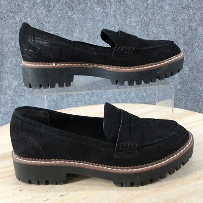 Jellypop Shoes Womens M Paris Slip On Loafers Black Fabric Casual  Comfort