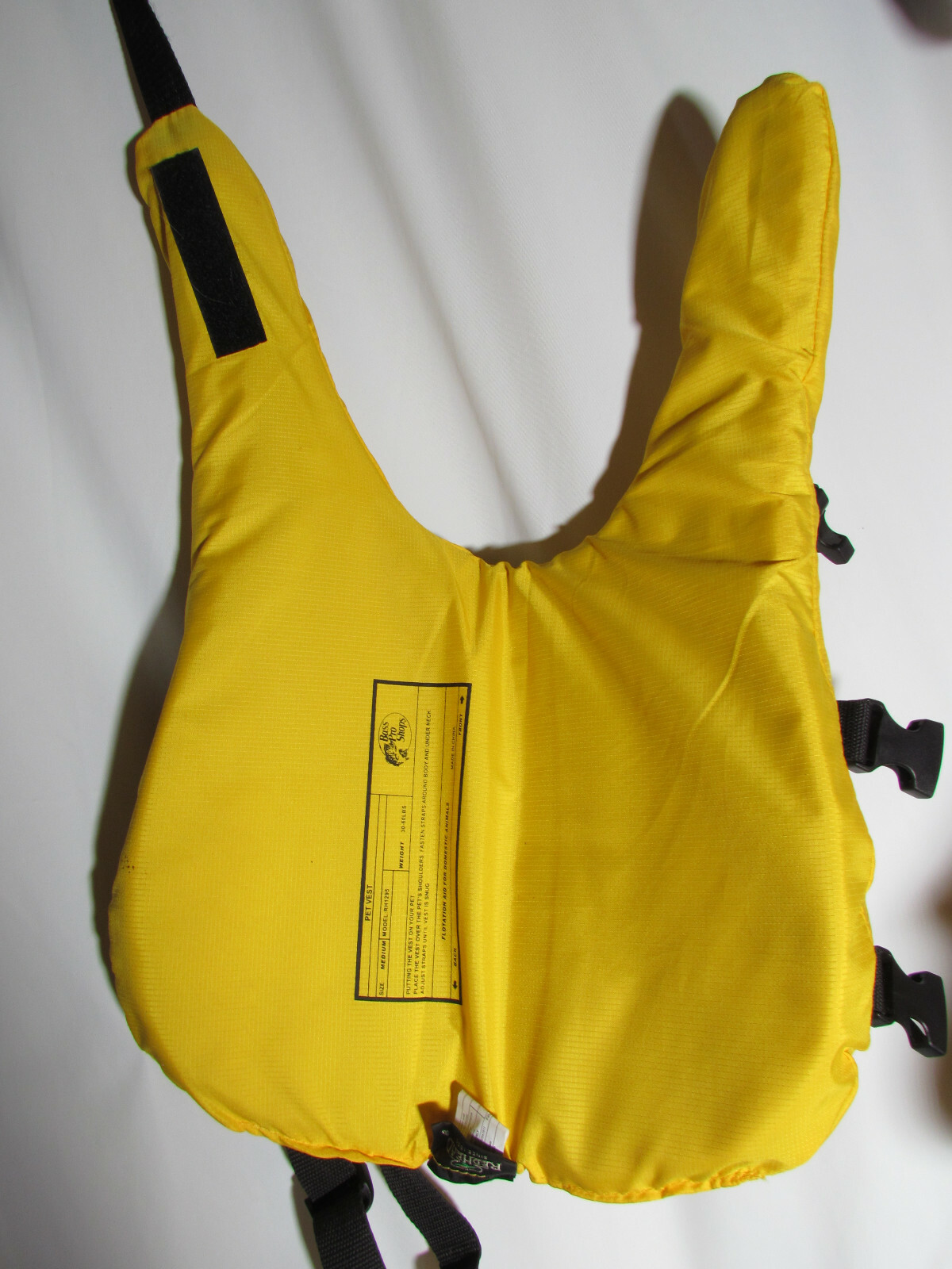 Large Pet Vest Flotation Pet Vest Bass Pro Shop weight 6080 lbs Yellow