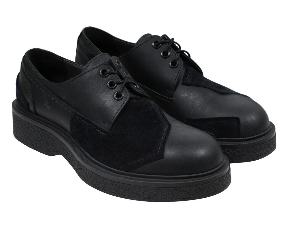 Lanvin Chunky Derbys Size US 10 UK 9 Black Leather Suede  display picture 1