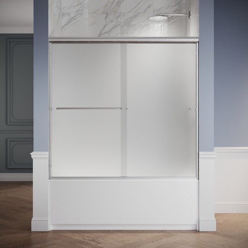 SUNNY Bypass Double Sliding Shower Doors for Tubs Bathtub Doors 1/4