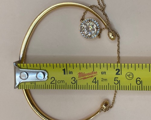 Henry Bendel Gold Double Cuff Bracelet With Gems - Picture 21 of 22