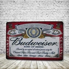 Budweiser Beer Vintage Style Tin Metal Bar Sign Poster Man Cave Collectible New
