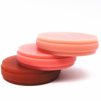 Dental 98mm Pink Pmma Resin Discs PinkA/B/C Colors Thickness 10-25mm for Lab