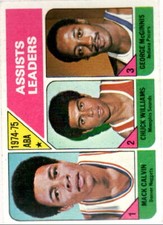 1975-76 Topps #226 Mack Calvin/Chuck Williams/George McGinnis EX/NM ABA ID:40422