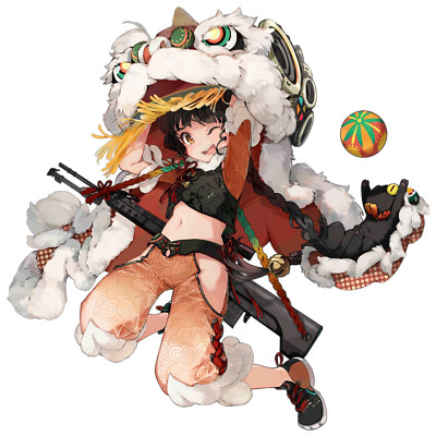QBU-88 Trumpet Vine Girls Frontline Anime Weatherproof Sticker 6'' Car Decal