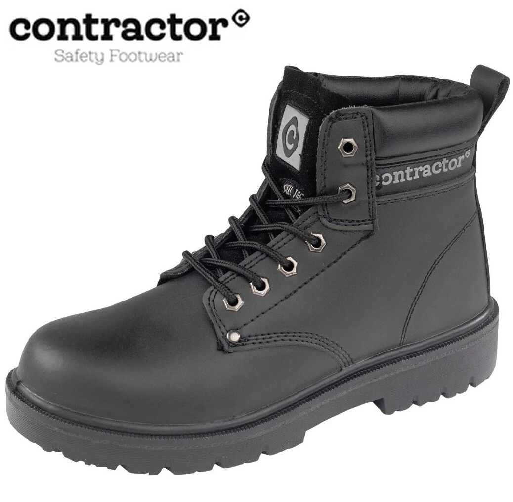 MENS WATERPROOF LEATHER SAFETY WORK BOOTS STEEL TOE CAP ANKLE HIKER S3 SHOES SZ