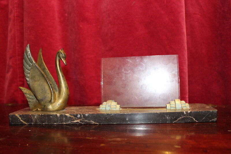 Details zu  VINTAGE ANTIQUE FRENCH SOLID BRASS AND MARBLE DESK GRANITE GLASS  PHOTO 15