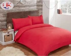 Brushed Cotton Highland Plain Duvet Set - King Size with Two Pillowcases Bedding