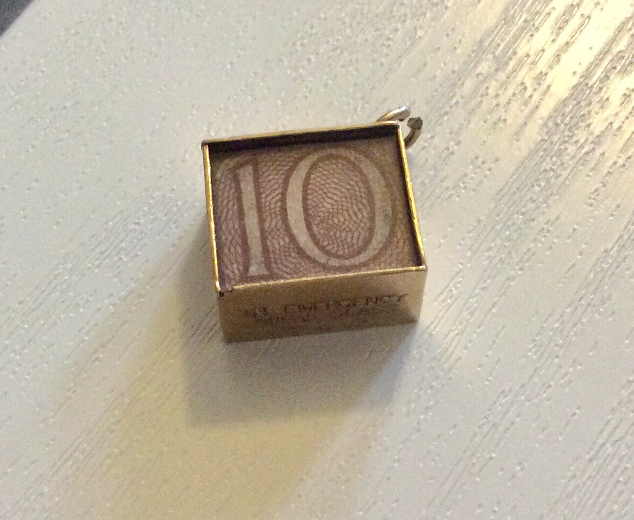 Good Vintage 9CT Gold Emergency Genuine Ten Shilling … Gem