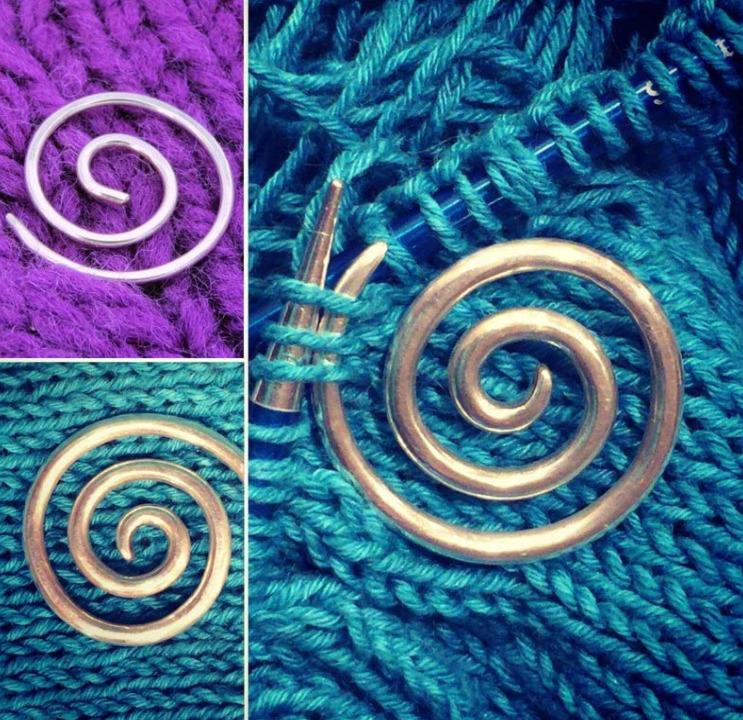 Spiral Cable Knitting Needle Shawl Pin Bent Tapestry Needles for Yarn  Sewing