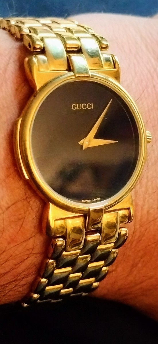 Vintage Gucci Watch 3400 M Gold Plated Swiss Made Quartz - Unisex