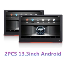 2PCS Car Headrest Monitor DVD Video Player 13.3" Touch Screen RAM Android 9.0