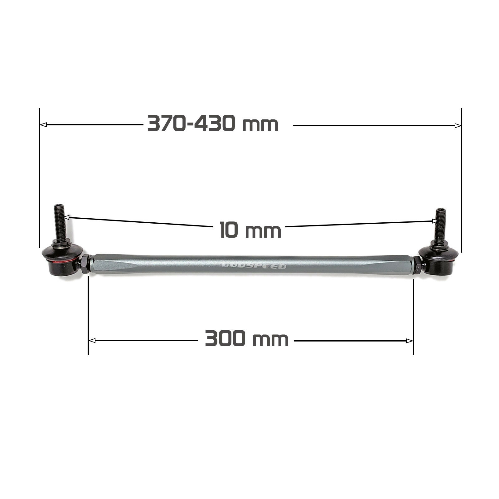 GODSPEED UNIVERSAL FRONT SWAY BAR ADJUSTABLE LINKS 370MM430MM WITH 10MM BOLT eBay